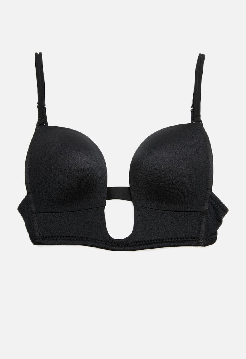 Missguided - Seamless plunge bra - black 