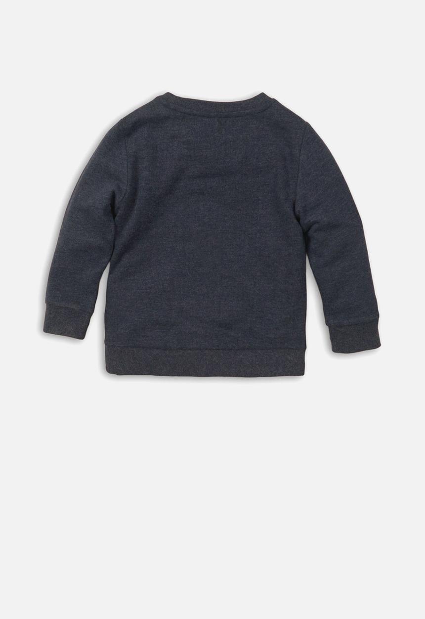 MINOTI - Space chest print sweatshirt - navy