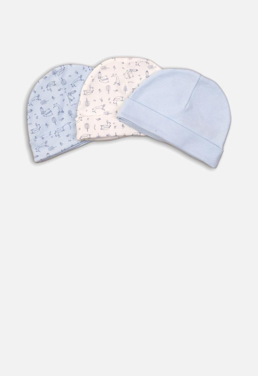 MINOTI - Fishing 3 pack hat set pale - blue