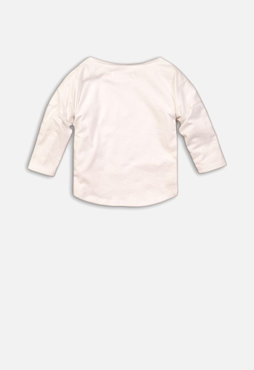 MINOTI - Girls love dip hem top - white
