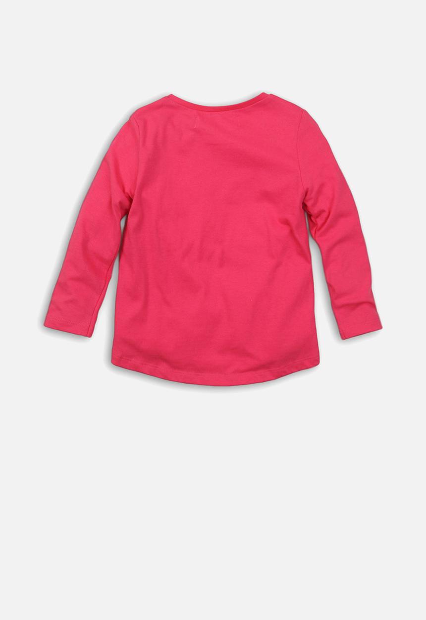 MINOTI - Girls rule long sleeve top - pink