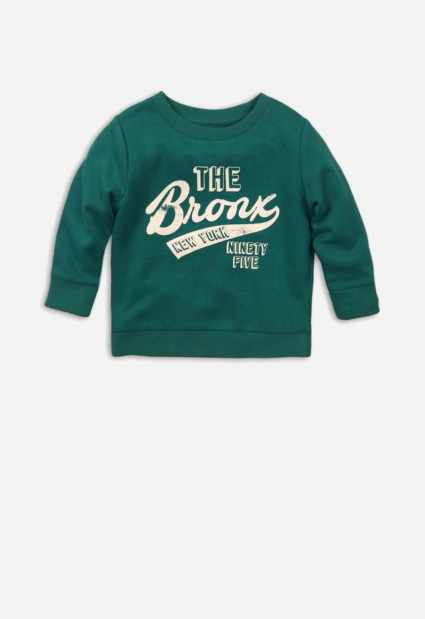 MINOTI - The Bronx distressed print sweatshirt - green
