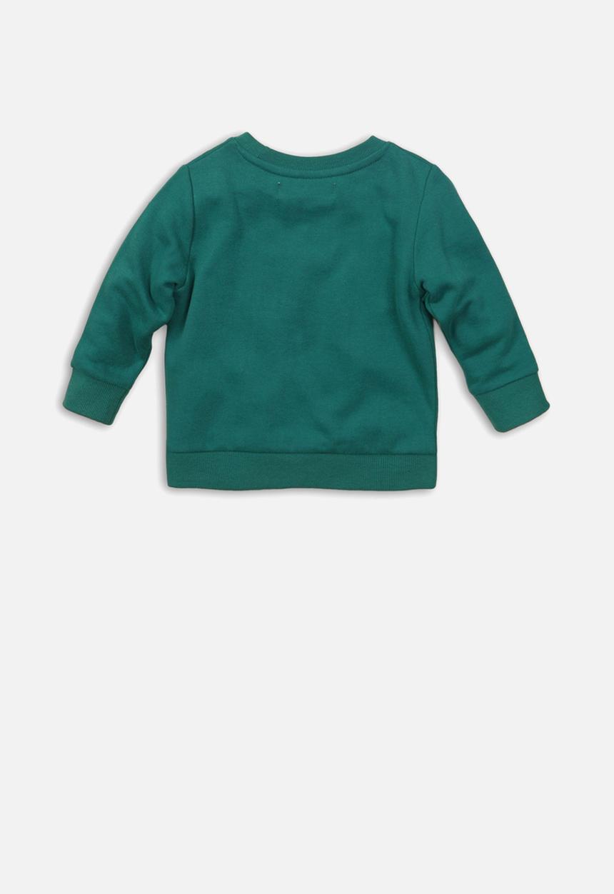 MINOTI - The Bronx distressed print sweatshirt - green
