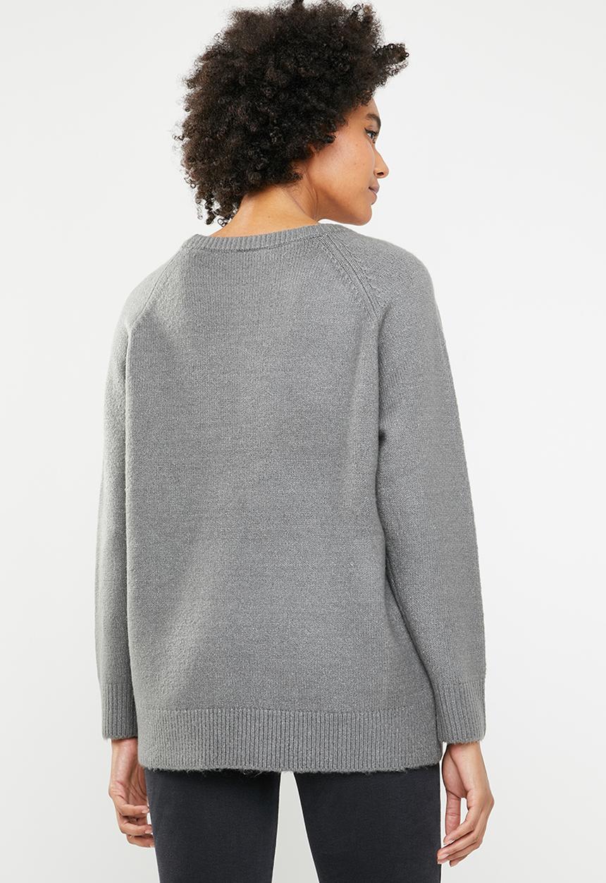 Noisy May - Terp long sleeve sequins jersey - grey 
