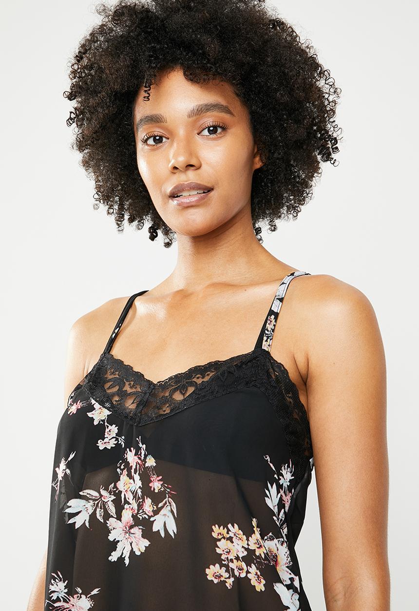 Superbalist - Sleep cami & shorts set - black 