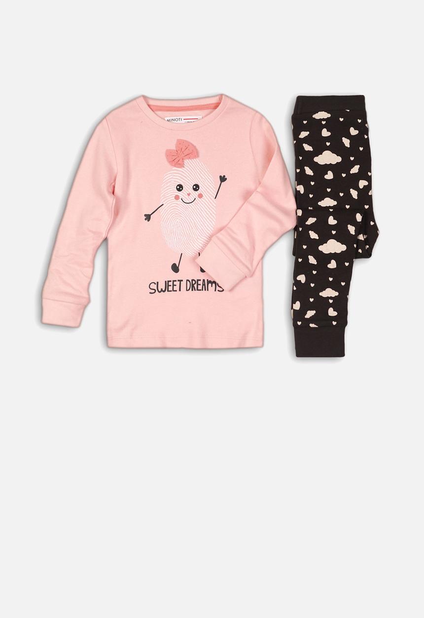 MINOTI - Sweet dreams pyjama set -  pink & black 