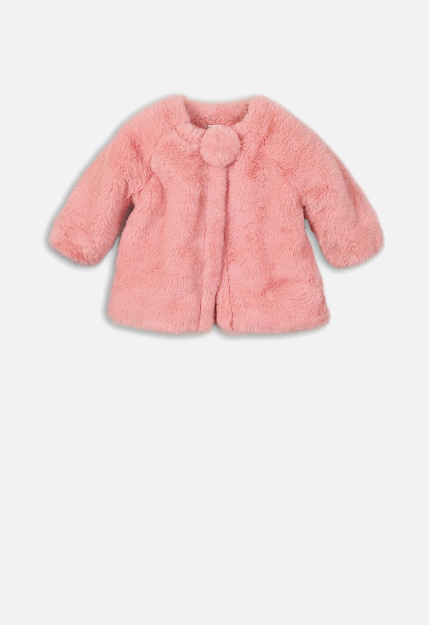MINOTI - Infants soft fur jacket - pink