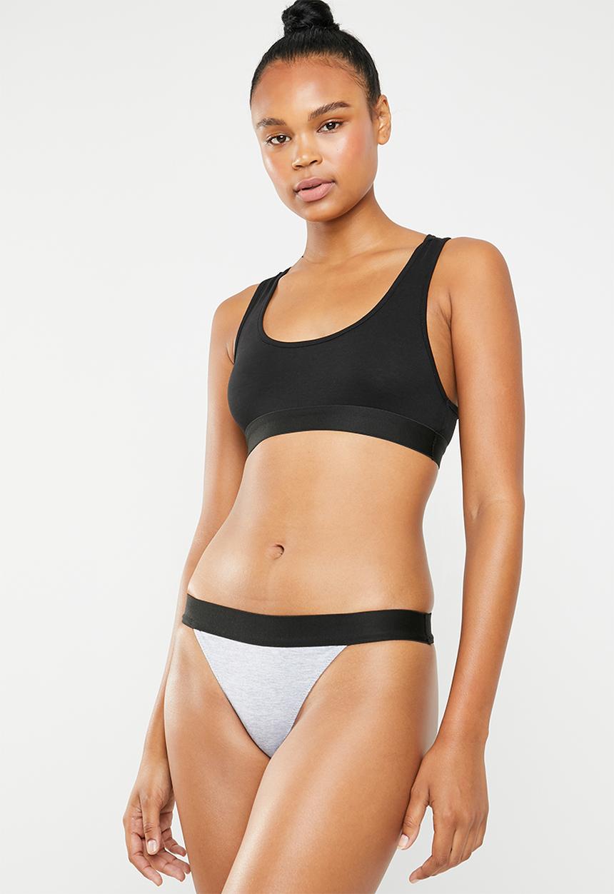 Superbalist - Scoop neck casual bra - black