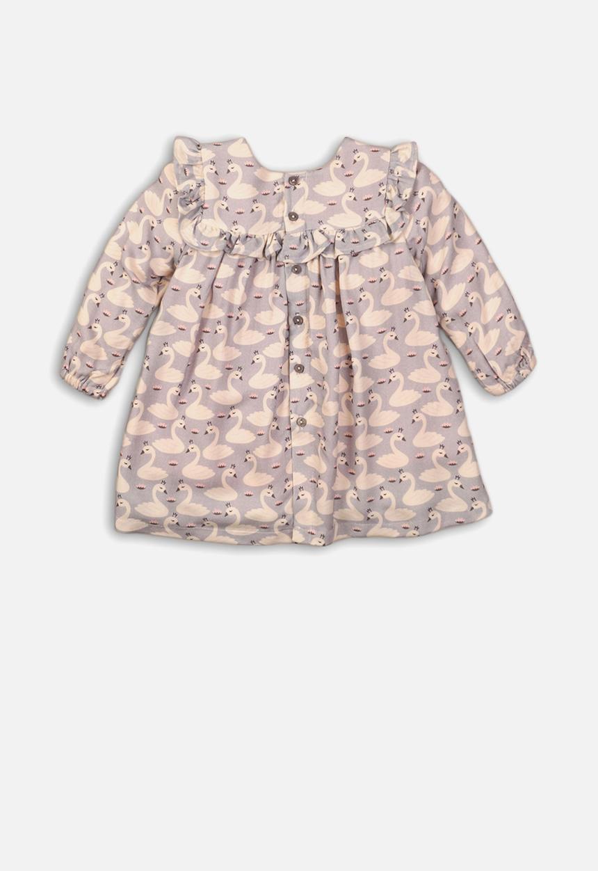 MINOTI - Infants aop dress & knicker set - grey