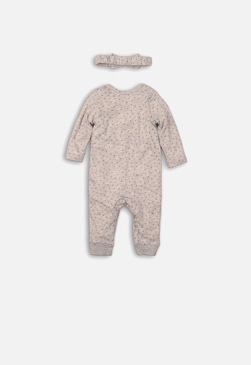 MINOTI - Romper & headband set grit - grey 