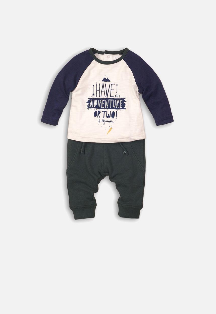MINOTI - 2 Piece long sleeve top & jog-pant set - navy