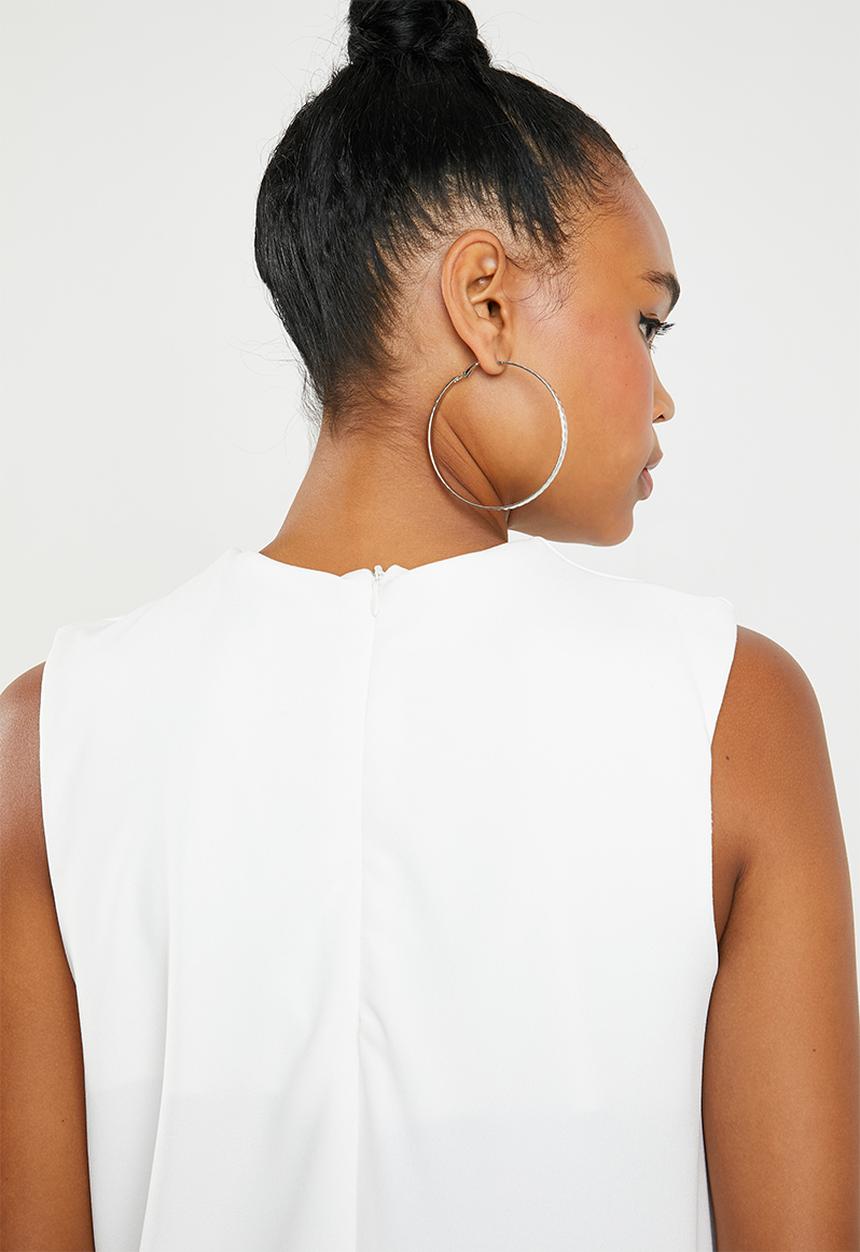 c(inch) - Easy fitting a-line dress - white