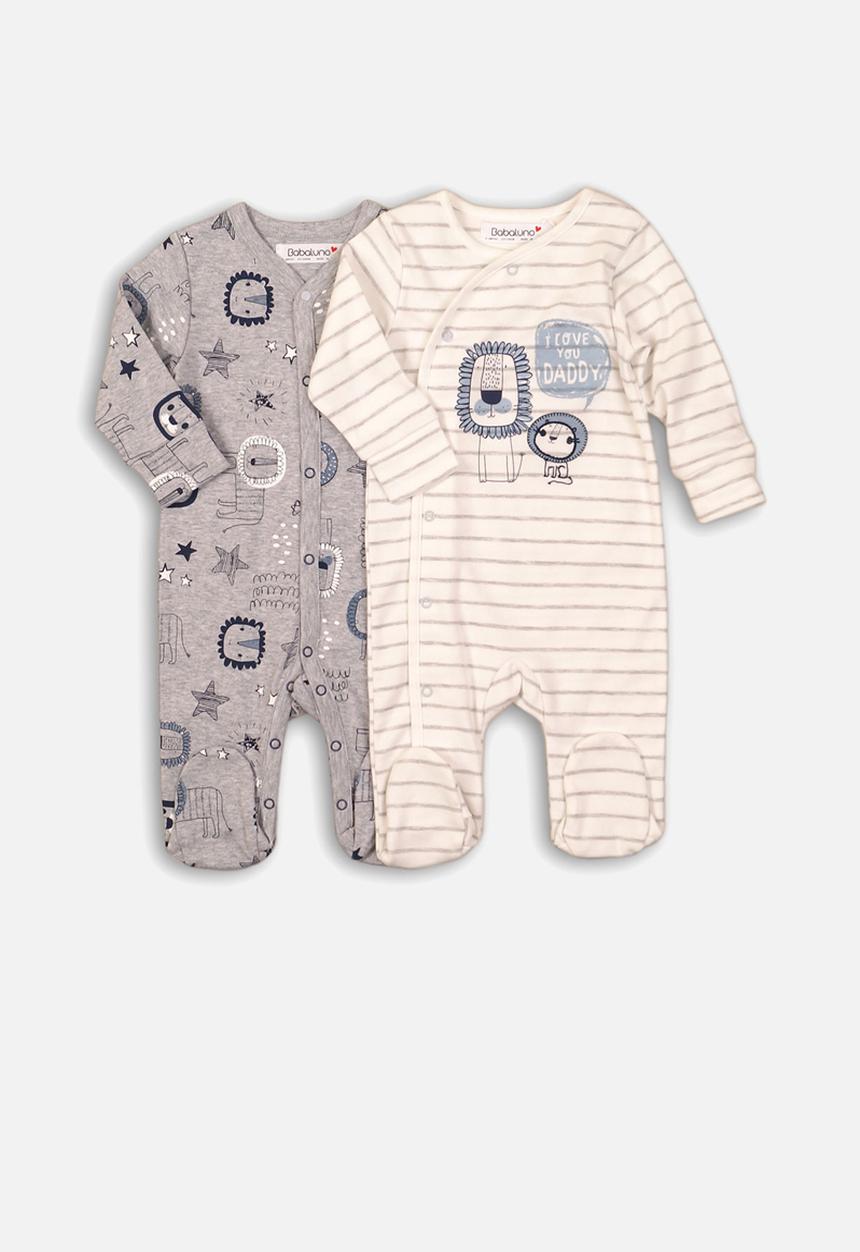 MINOTI - Sleepsuit - grey & cream 
