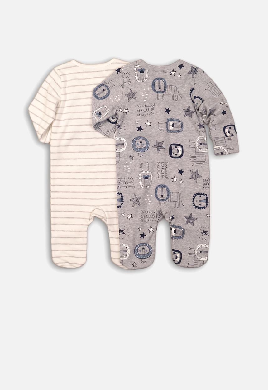 MINOTI - Sleepsuit - grey & cream 