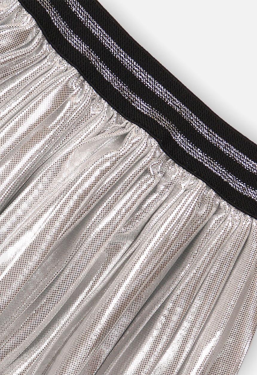 MINOTI - Pleated foil skirt - silver