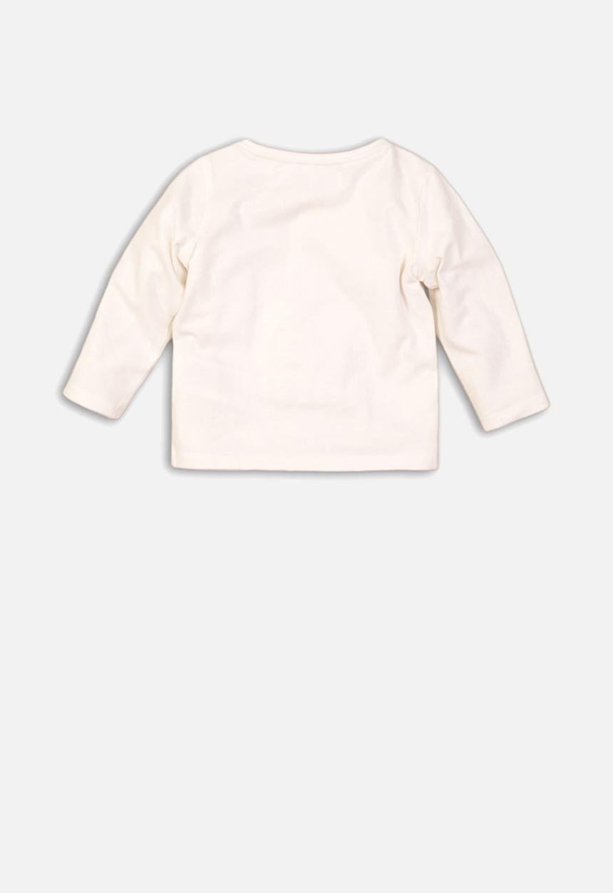 MINOTI - Pom pom long sleeve top - white