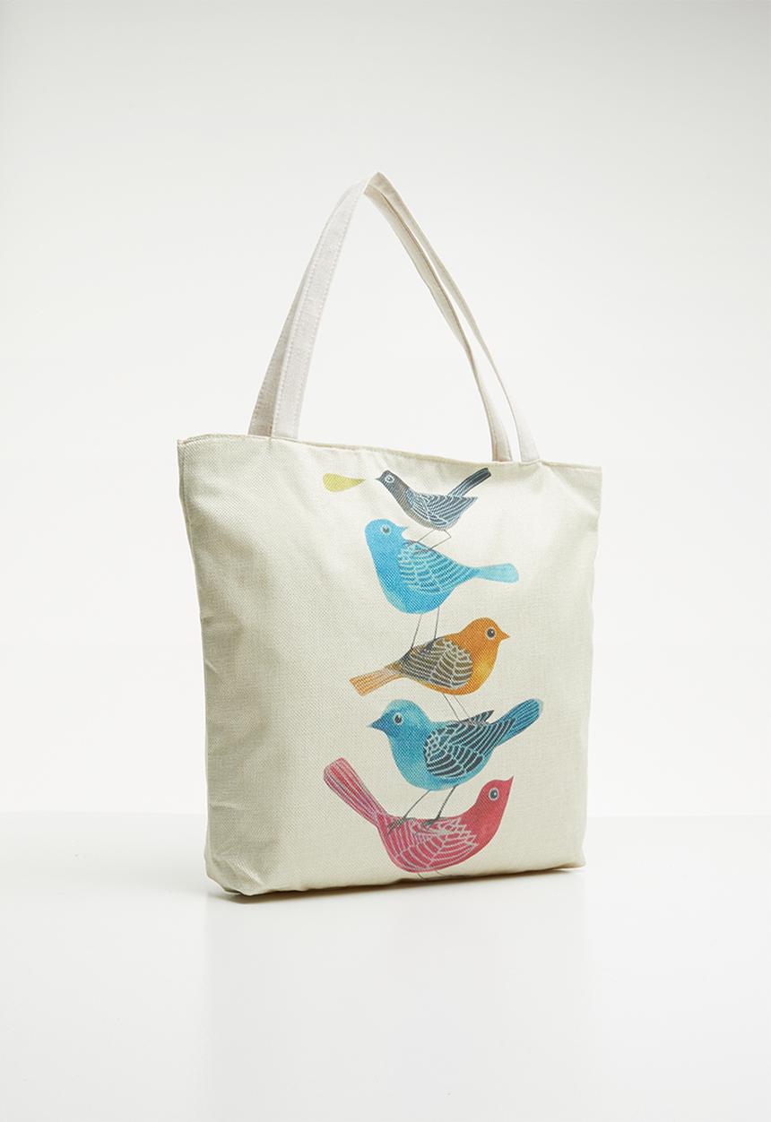 STYLE REPUBLIC - Bird print shopper bag - neutral