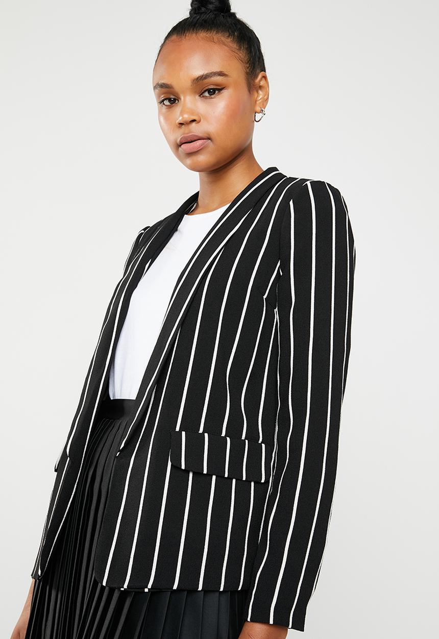 Vero Moda - Striped blazer - black
