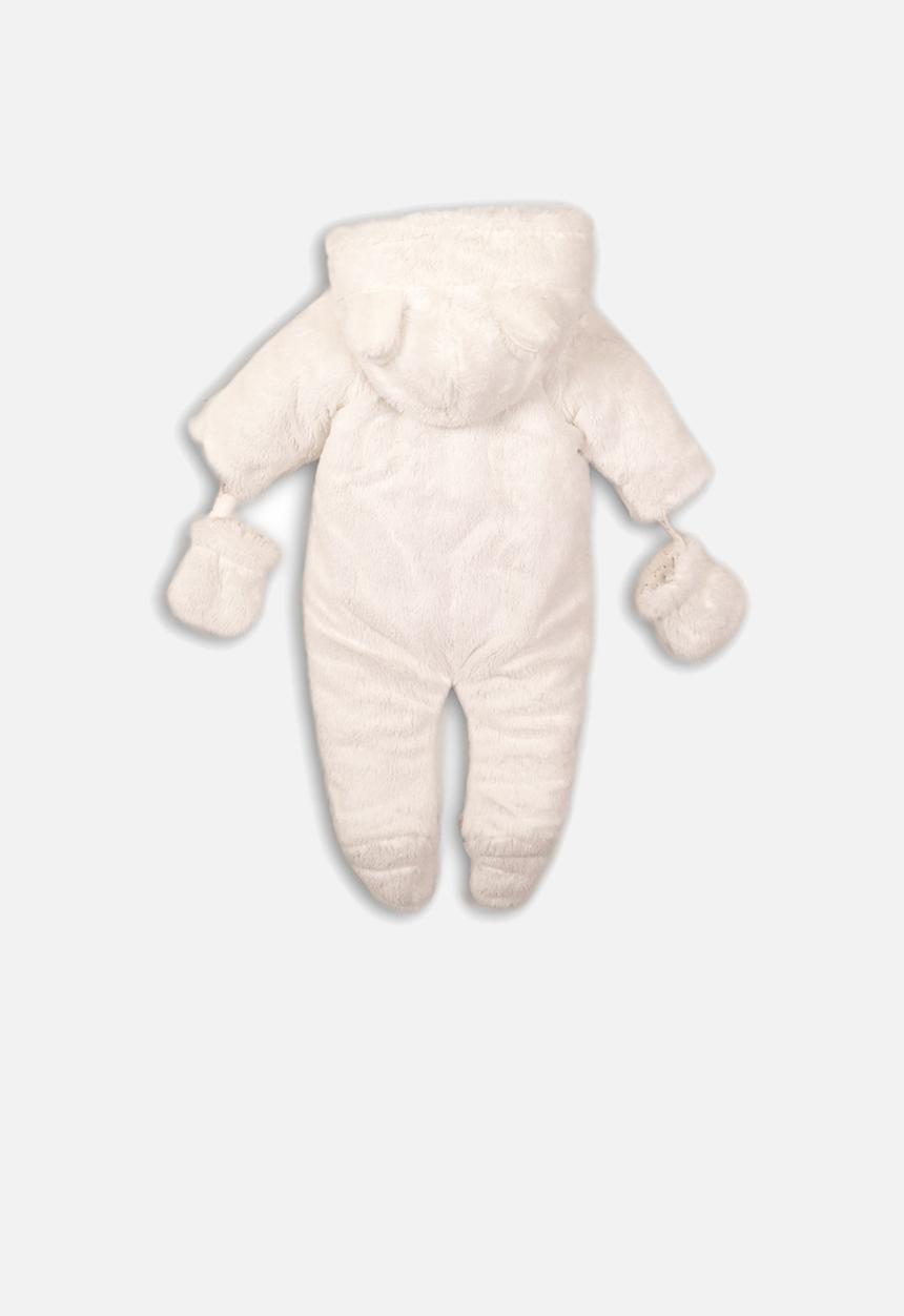 MINOTI - Faux fur snowsuit - cream