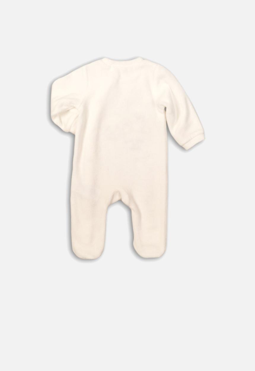 MINOTI - Velour sleepsuit - cream