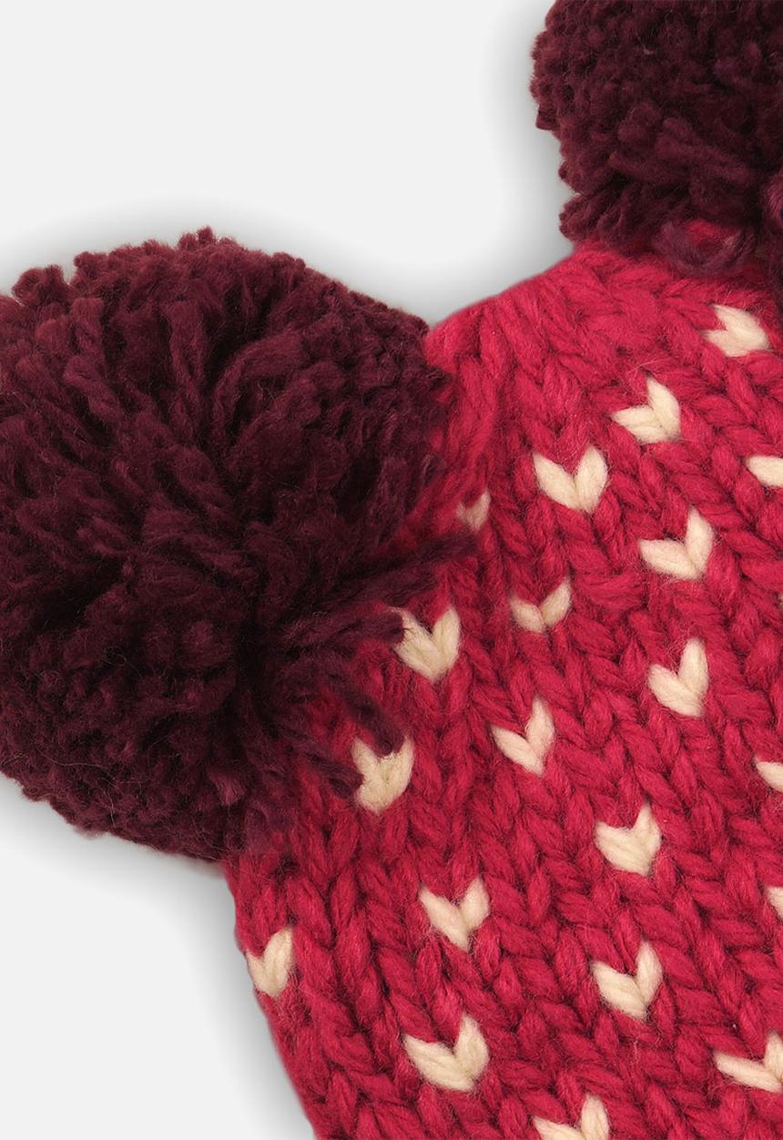 MINOTI - Knitted hat - raspberry