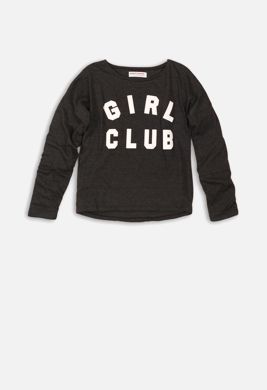 MINOTI - Girls long sleeve top - charcoal
