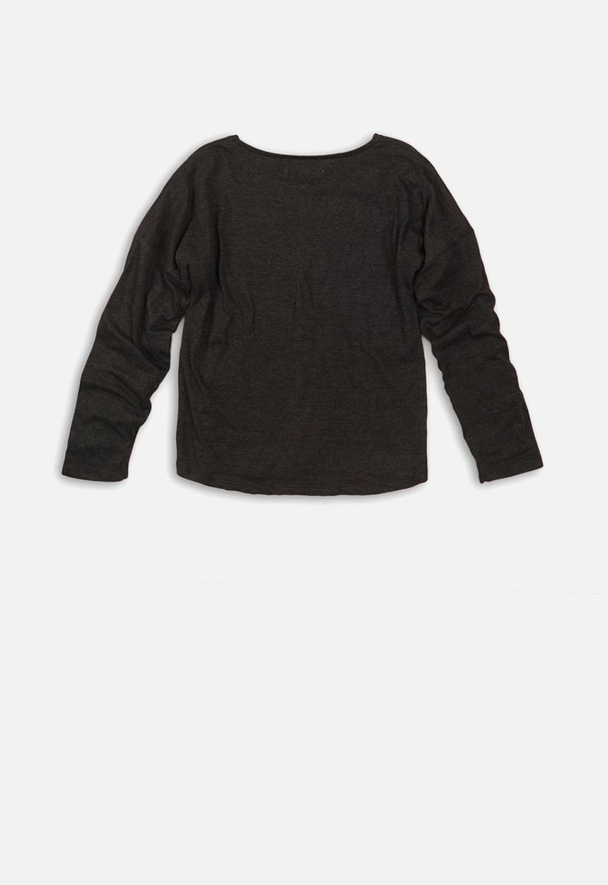 MINOTI - Girls long sleeve top - charcoal