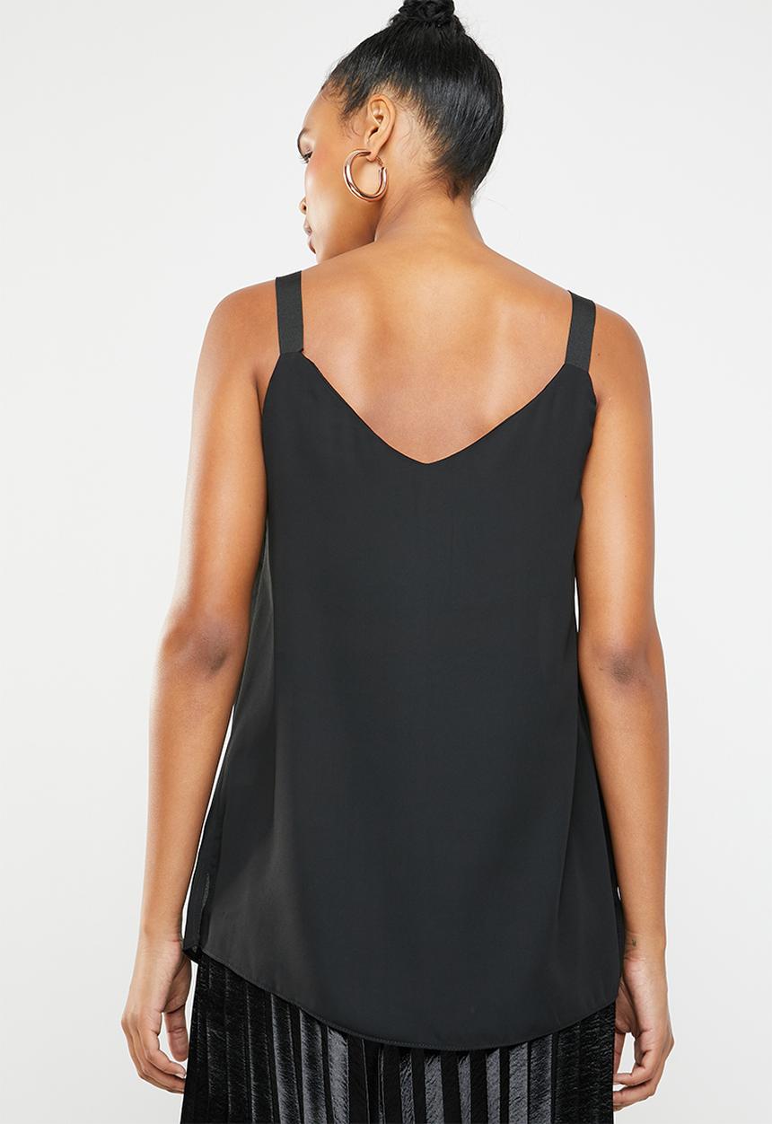STYLE REPUBLIC - Contrast strap cami - black