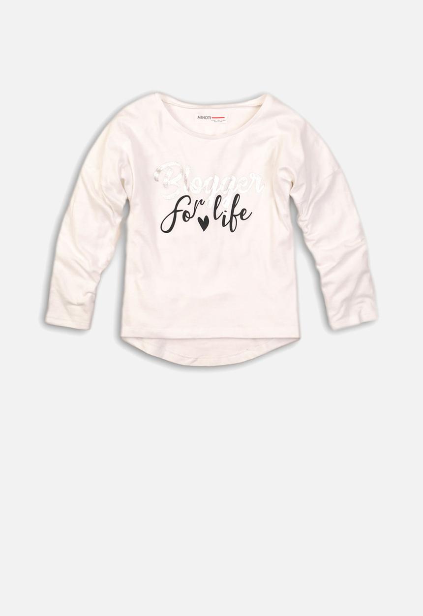 MINOTI - Girls long sleeve top - white