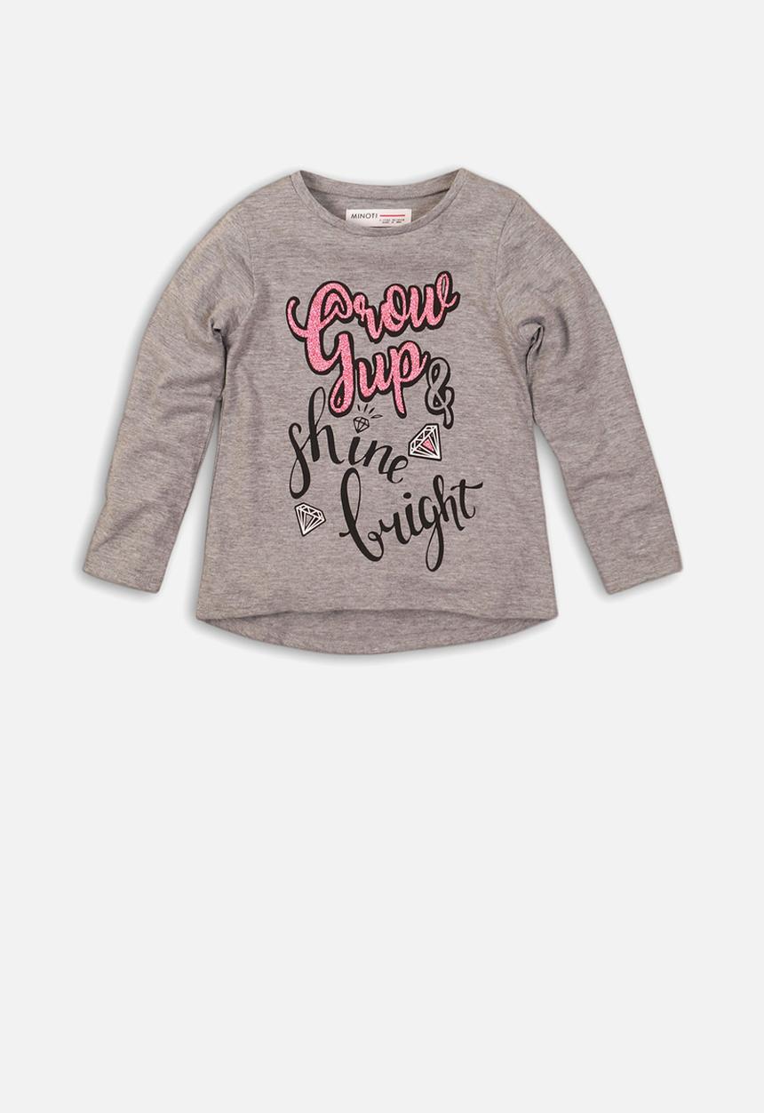 MINOTI - Girls long sleeve top - grey