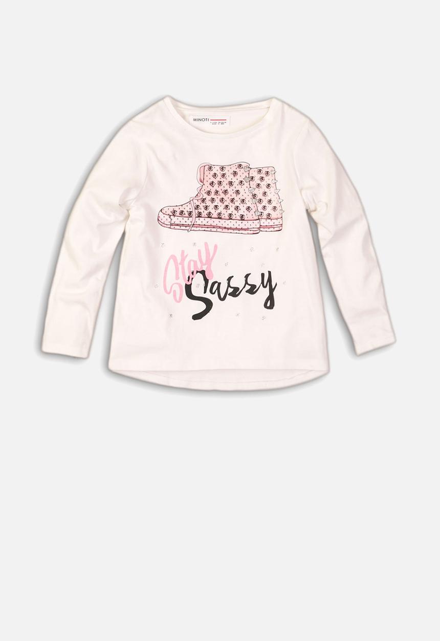 MINOTI - Girls long sleeve top - white