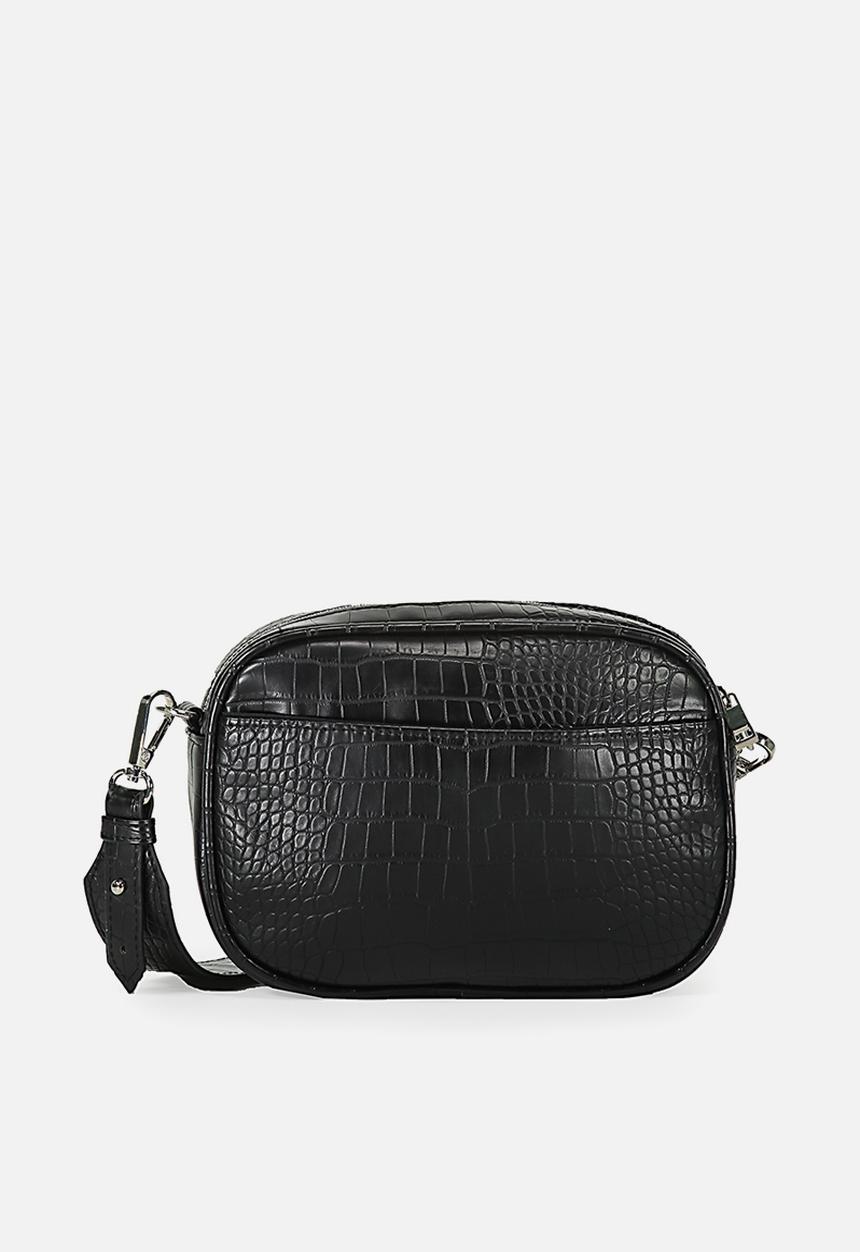Rubi - Luxe cross body bag - faux black croc