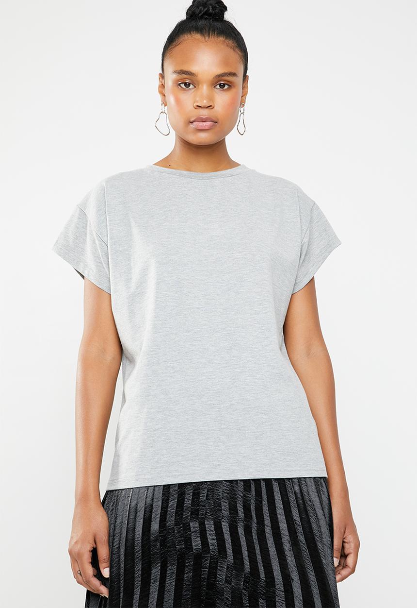 STYLE REPUBLIC - Boxy dropped shoulder T-shirt - grey