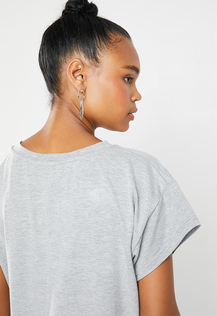 STYLE REPUBLIC - Boxy dropped shoulder T-shirt - grey