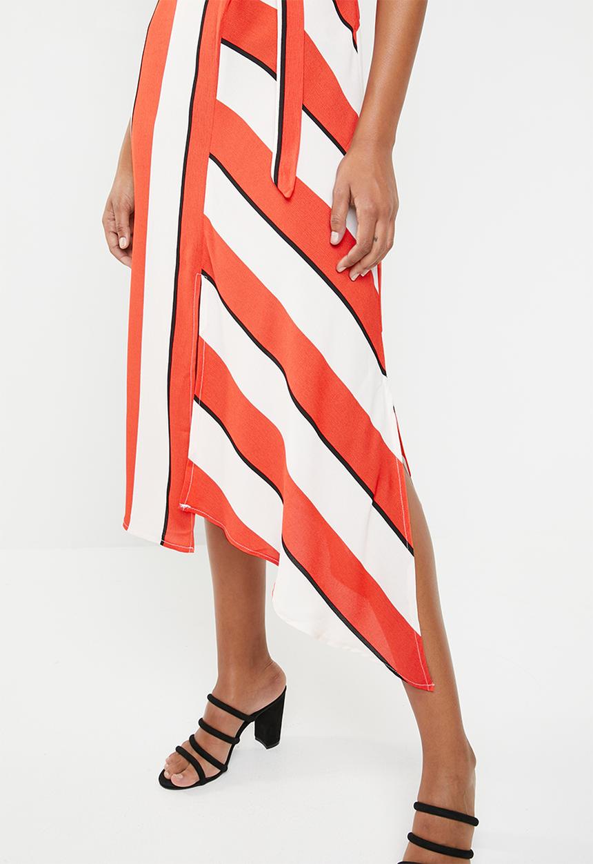 STYLE REPUBLIC - Asymmetrical stripe dress - multi