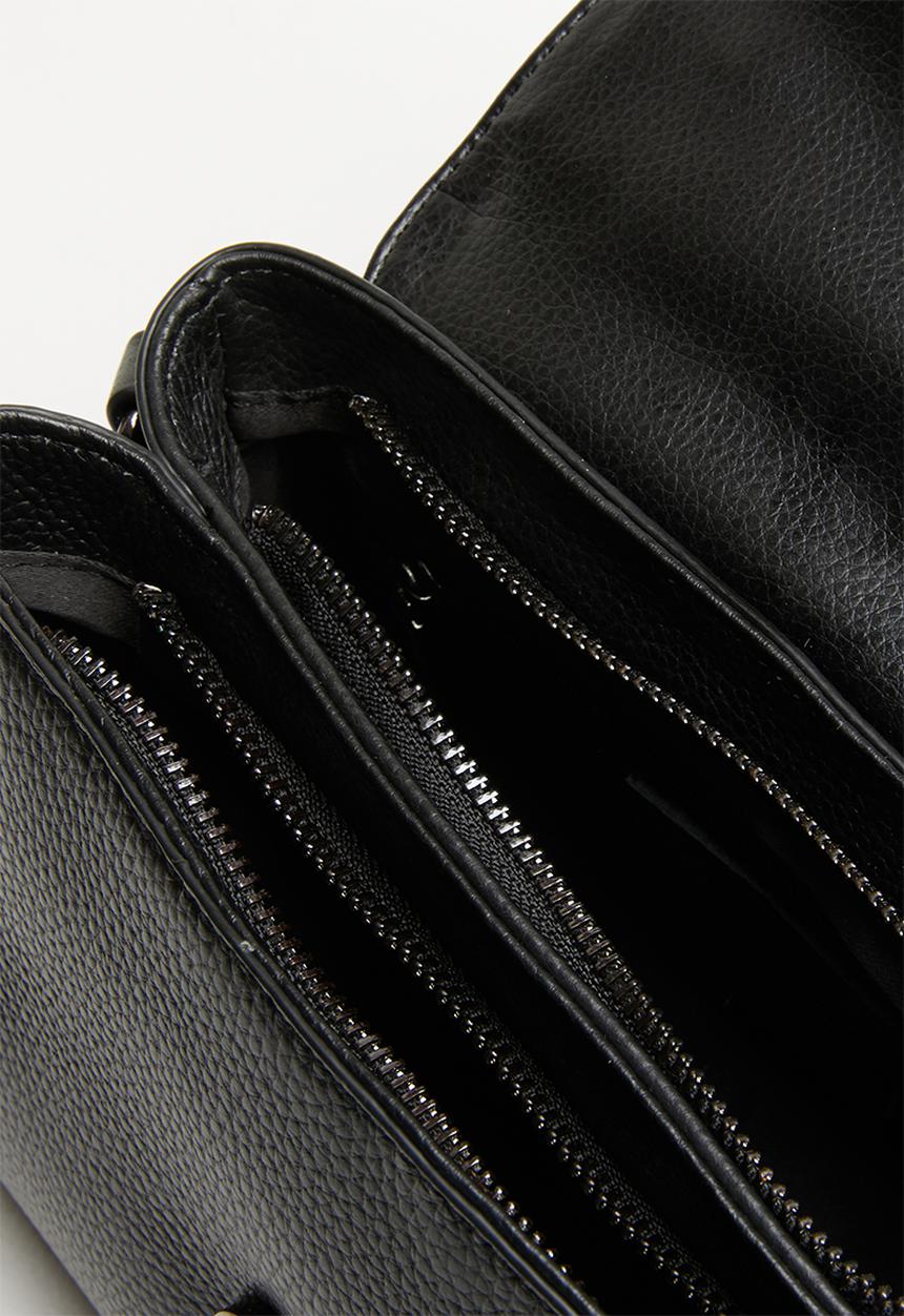 STYLE REPUBLIC - Leather chain detail tote - black