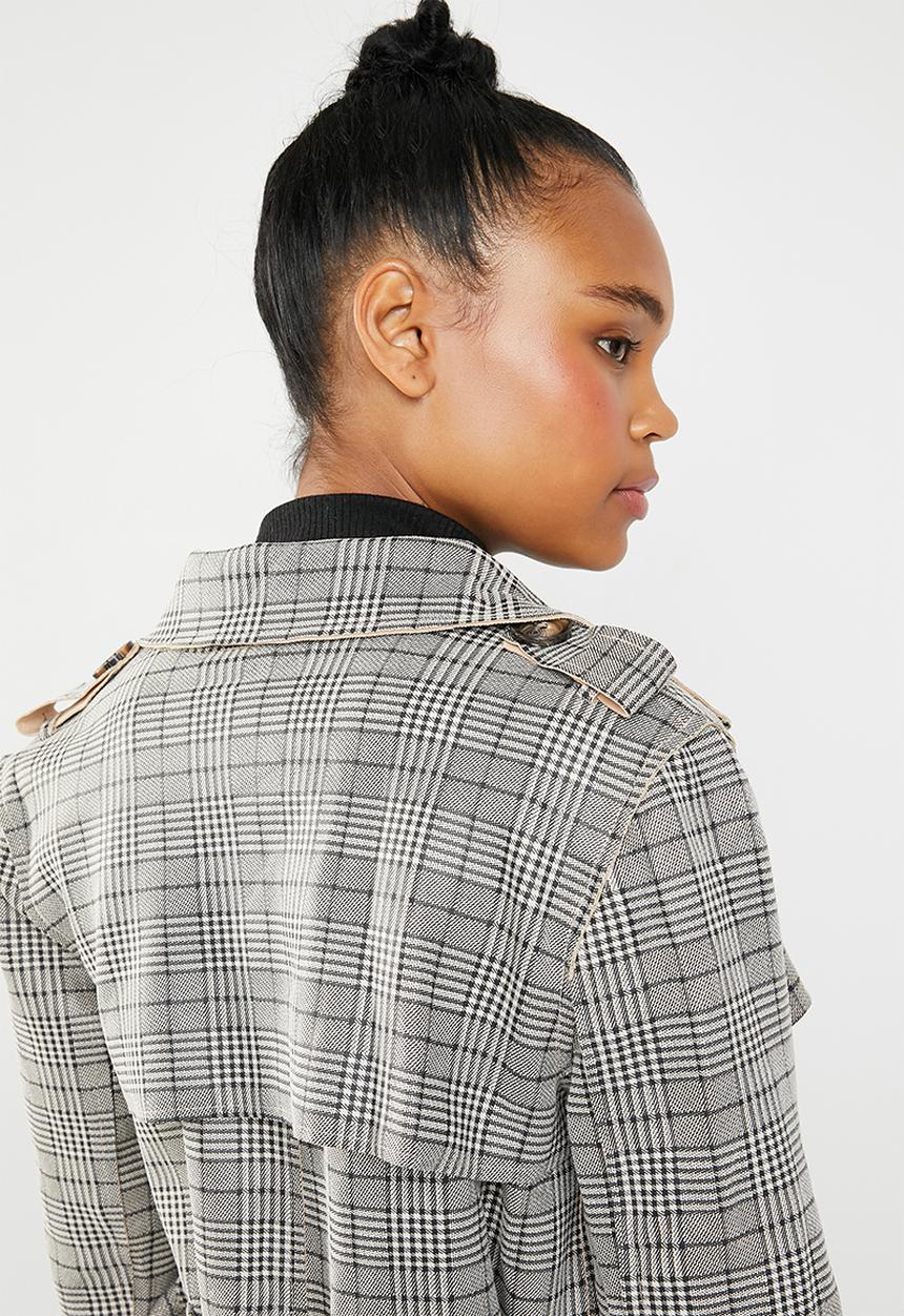 dailyfriday - Check coat - neutral & black