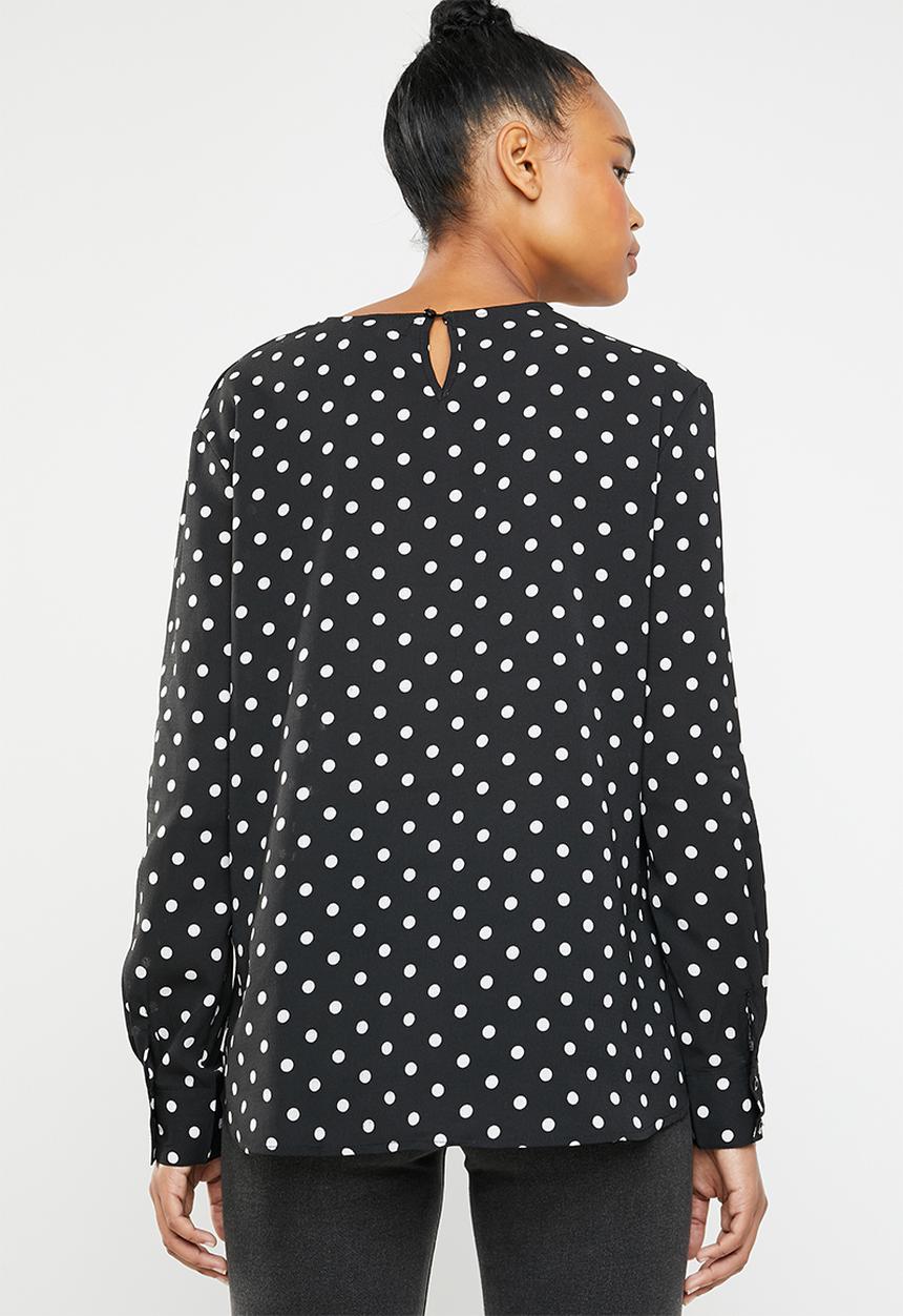 dailyfriday - Printed blouse - black