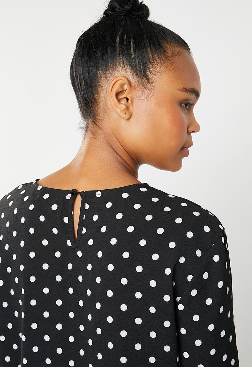 dailyfriday - Printed blouse - black