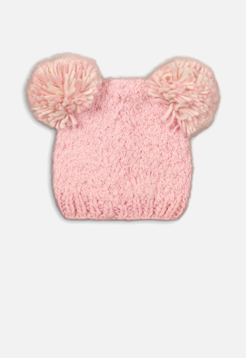 MINOTI - Knitted hat - pink & cream