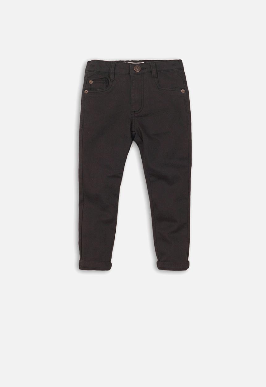 MINOTI - Boys slub twill pant - black