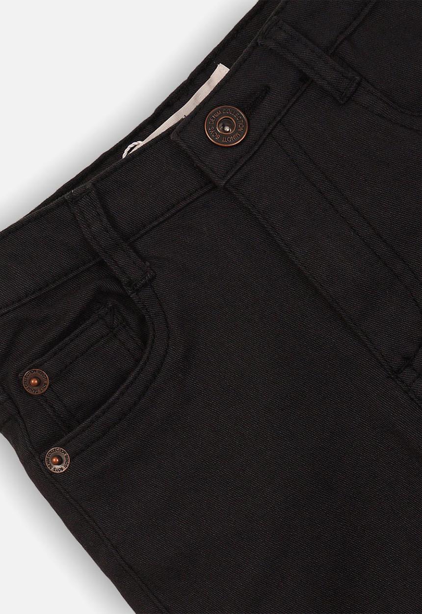 MINOTI - Boys slub twill pant - black