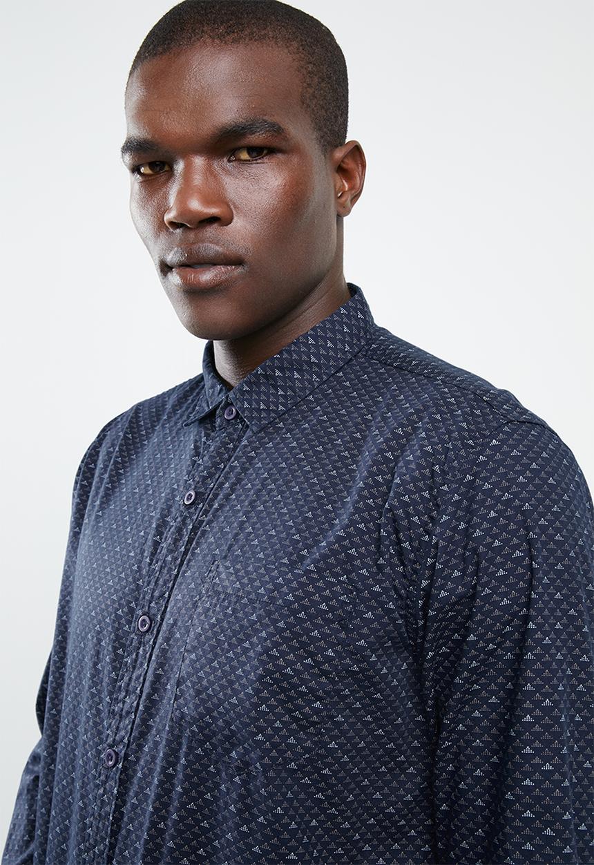 STYLE REPUBLIC - Pyramid print shirt - navy 