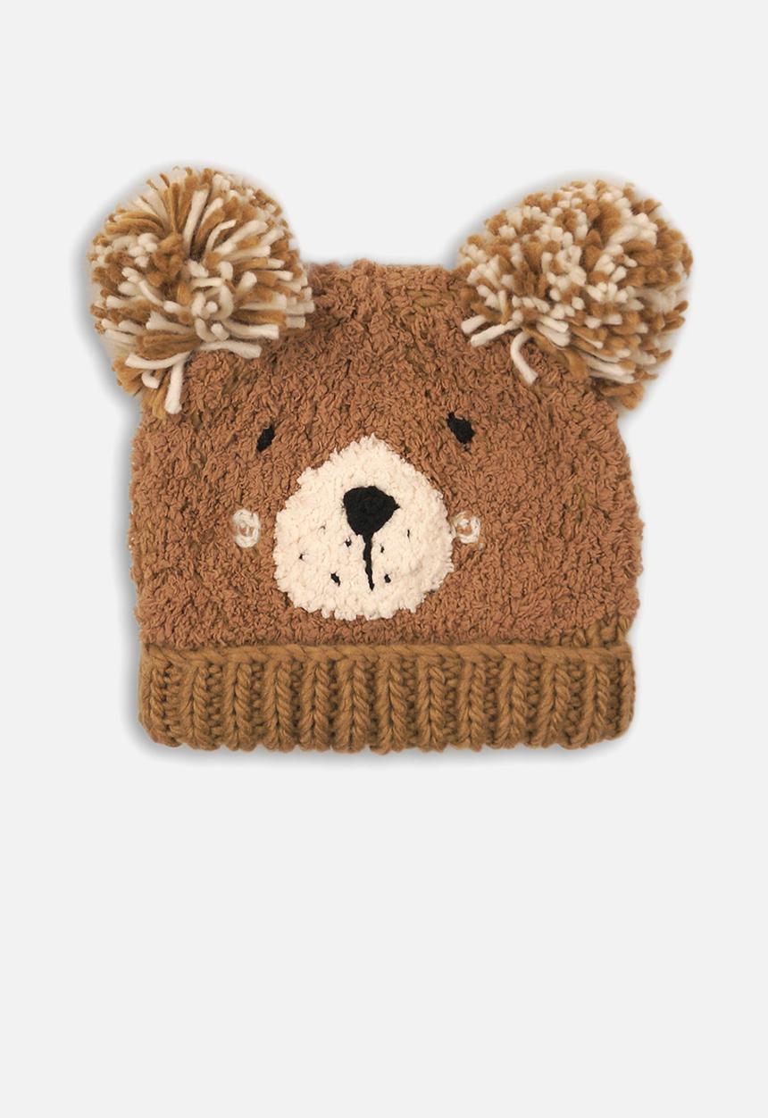 MINOTI - Knitted hat - tan & cream