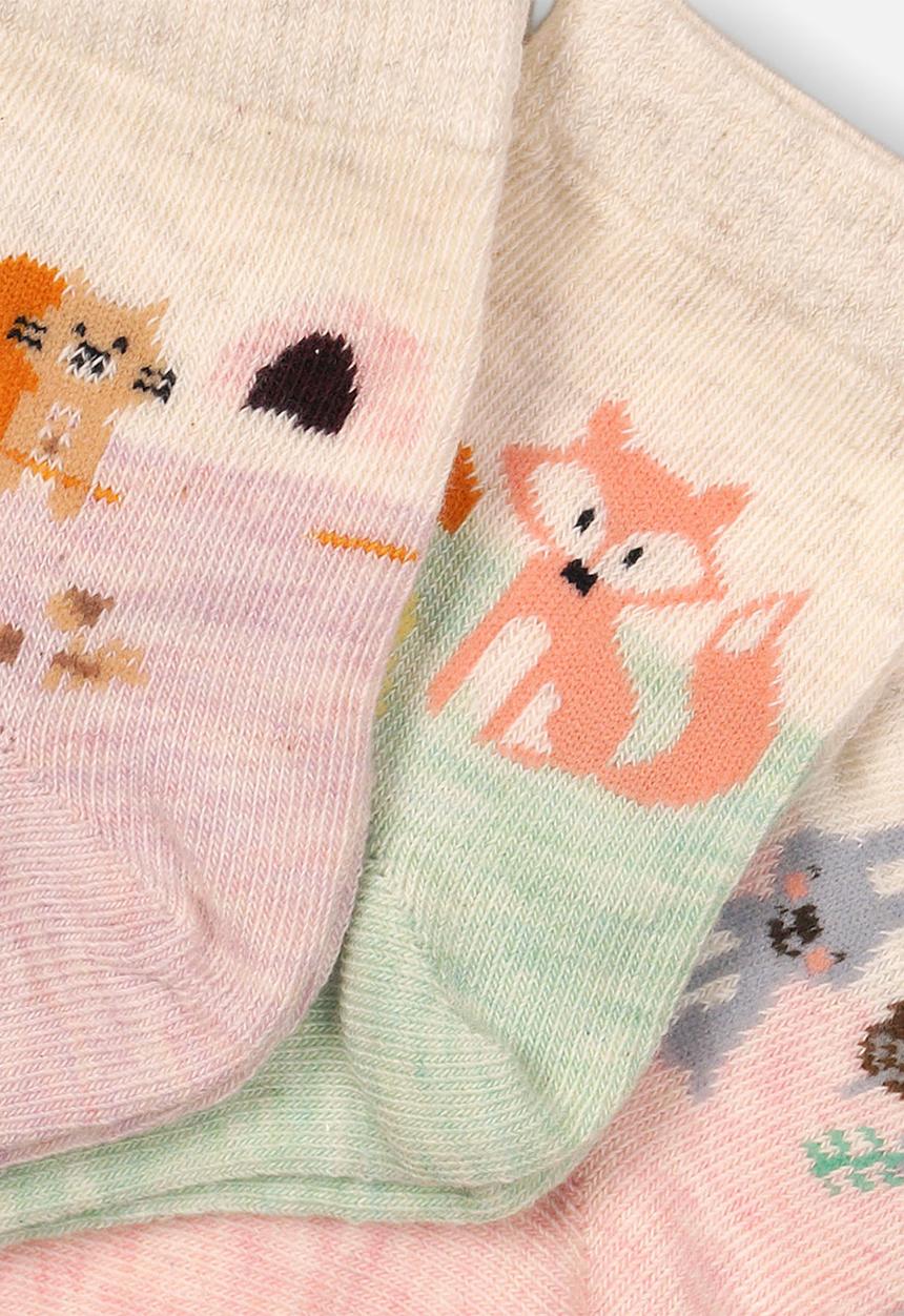MINOTI - 3 pack ankle socks - pink