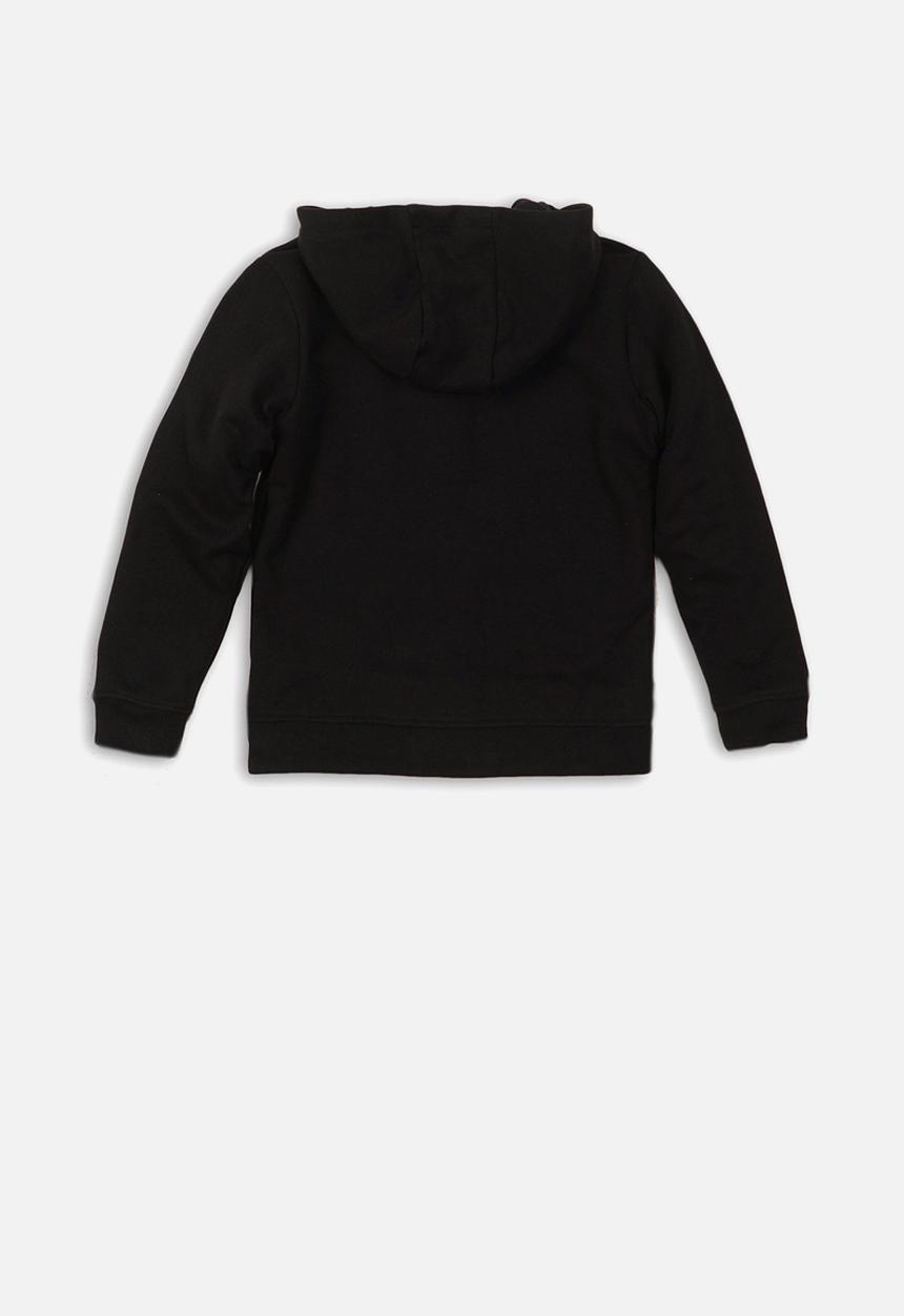MINOTI - Teens hooded zip thru - black