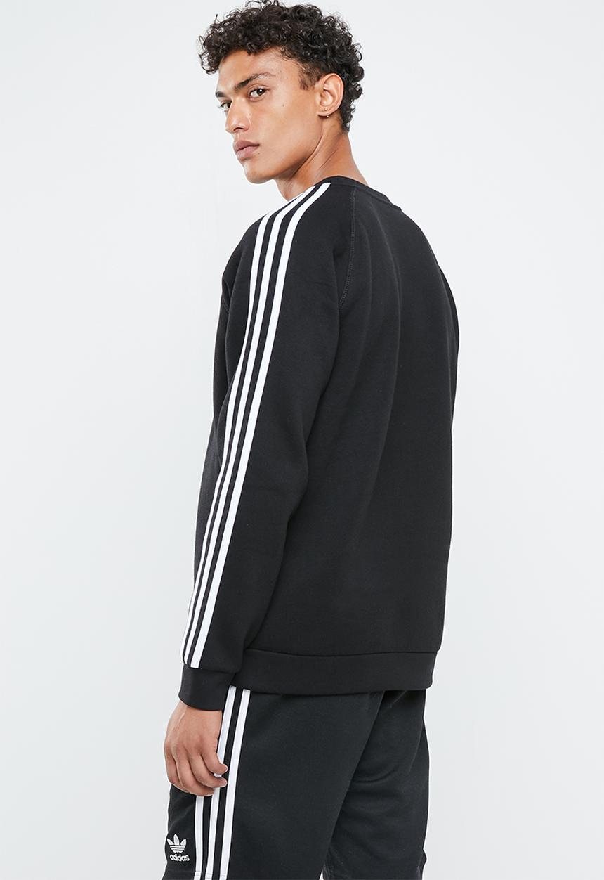 adidas Originals - 3-Stripes crew sweater - black & white