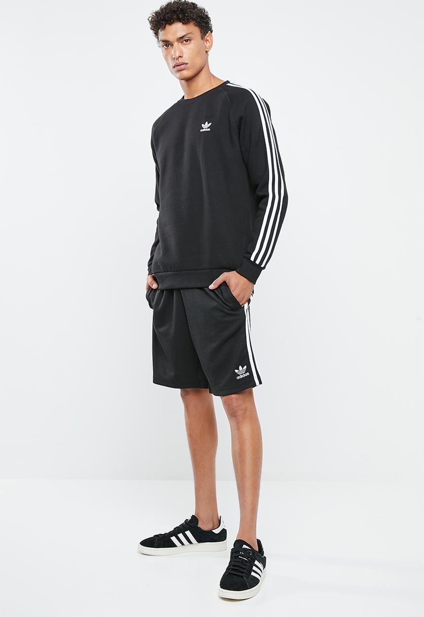 adidas Originals - 3-Stripes crew sweater - black & white