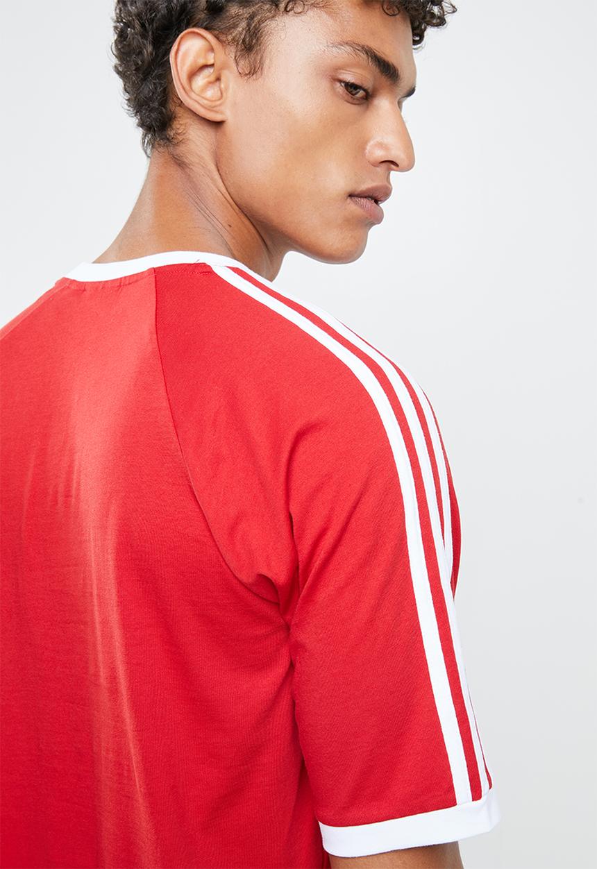 adidas Originals - 3-Stripes crew tee - red & white