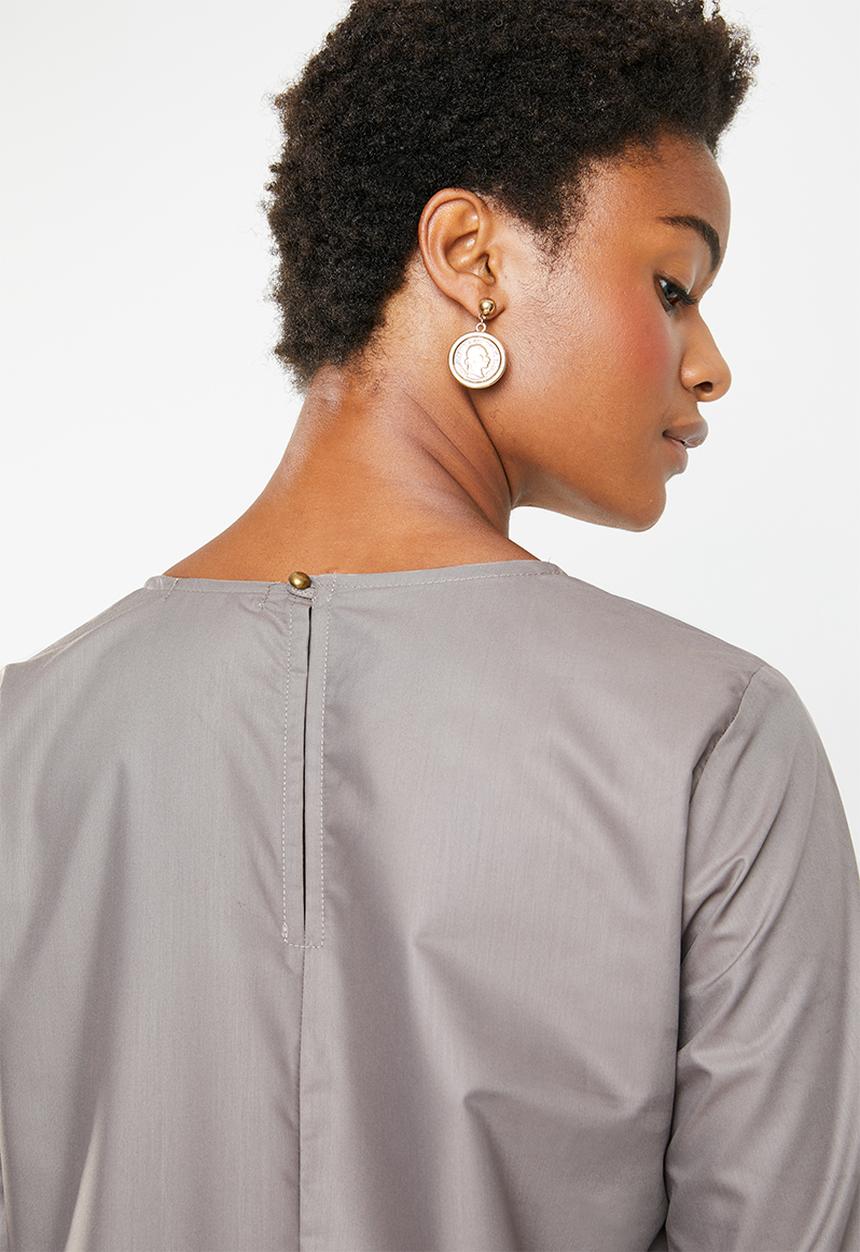 Superbalist - Poplin shell blouse - brown